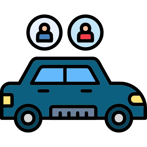 Carpool Generic color lineal-color icon