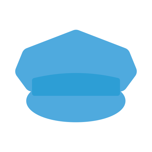 Police cap Vector Stall Flat icon