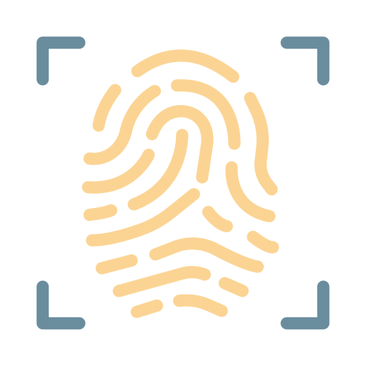 Fingerprint scan Vector Stall Flat icon