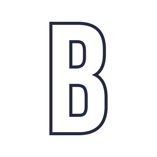 문자 b Generic black outline icon