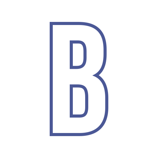 letra b Generic color outline Ícone