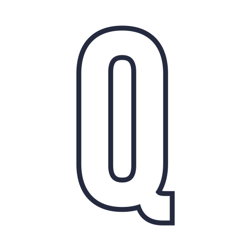 Letter q Generic black outline icon