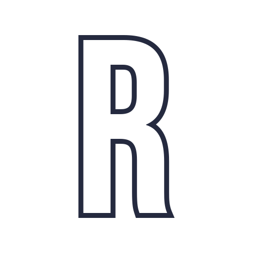 Letter r Generic black outline icon