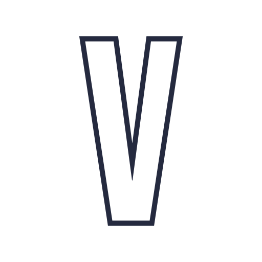 Letter V Generic black outline icon