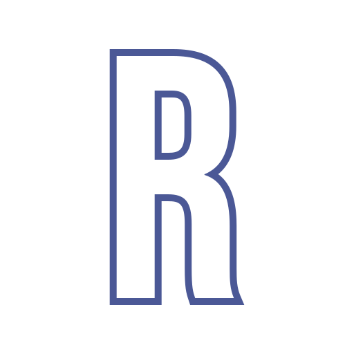 lettera r Generic color outline icona