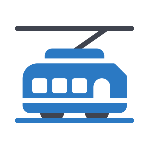 linia tramwajowa Generic color fill ikona