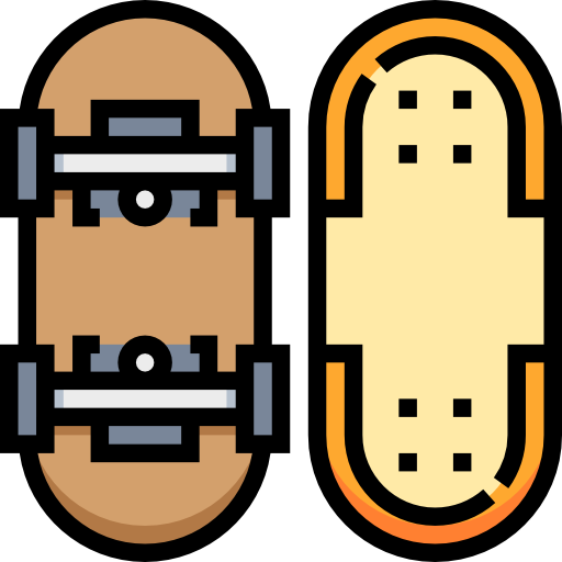 Skateboard Meticulous Lineal Color icon