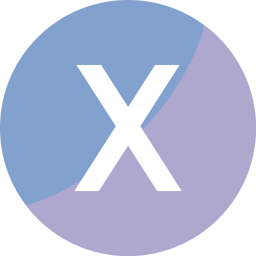 Letter x Generic color fill icon