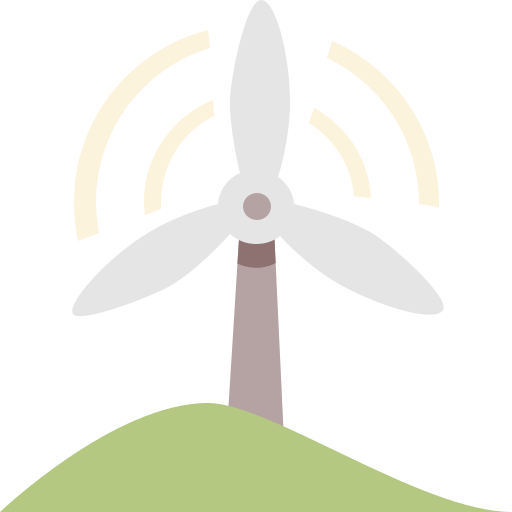 turbina eolica Cartoon Flat icona