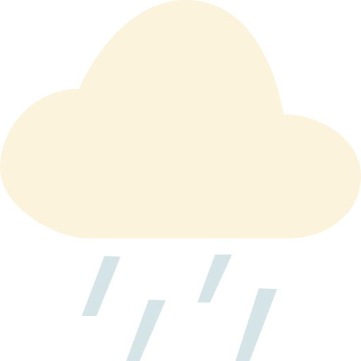 lluvia Cartoon Flat icono