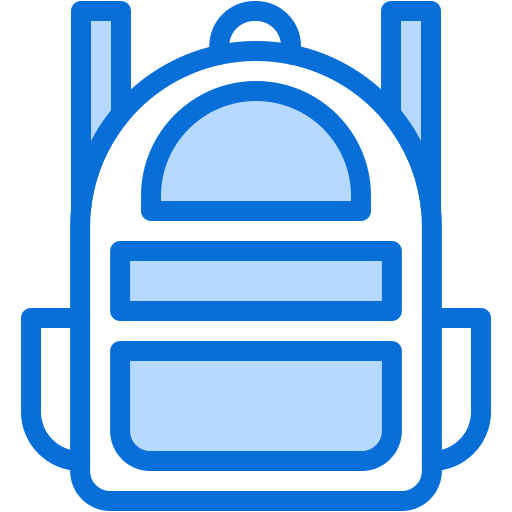 sac d'école Generic color lineal-color Icône