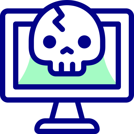cyber attacke Detailed Mixed Lineal color icon