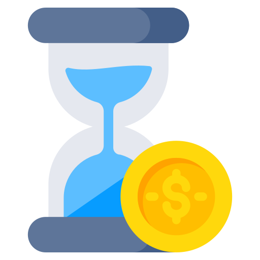 el tiempo es dinero Generic color fill icono