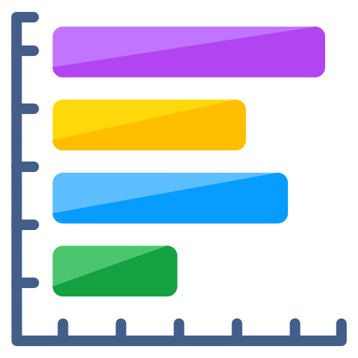diagramme à bandes Generic color fill Icône