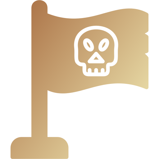 bandiera pirata Generic gradient fill icona