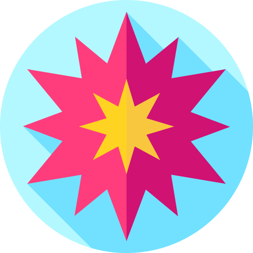explosie Flat Circular Flat icoon