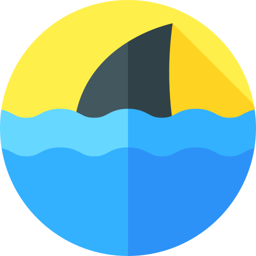 haai Flat Circular Flat icoon