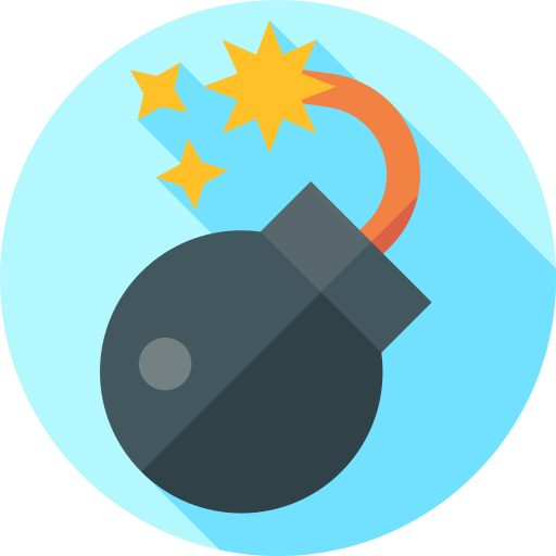 Bomb Flat Circular Flat icon