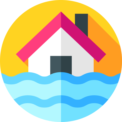 홍수 Flat Circular Flat icon