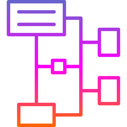 hierarchisch Generic gradient outline icon