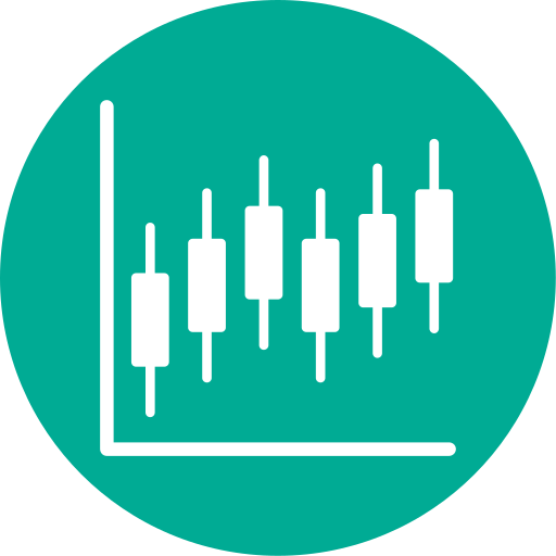 gráfico de velas Generic color fill icono