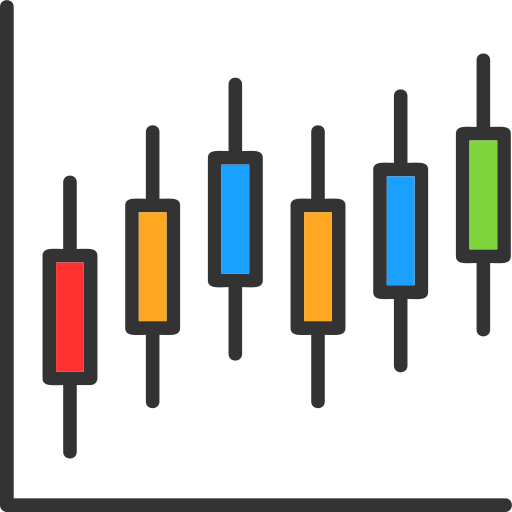 촛대 차트 Generic color lineal-color icon