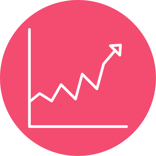 Line Chart Generic color fill icon