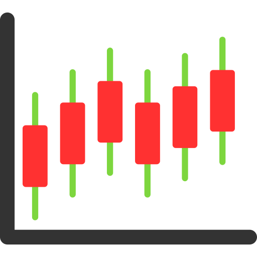 candlestick chart Generic color fill icon