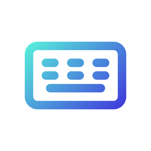 Keyboard Generic gradient outline icon