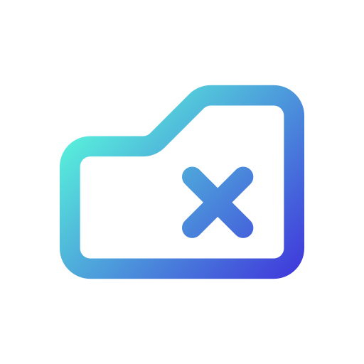 Delete folder Generic gradient outline icon