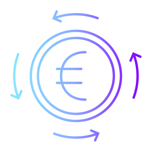 ユーロ Generic gradient outline icon