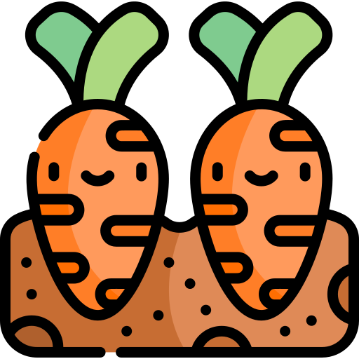 Carrot Kawaii Lineal color icon