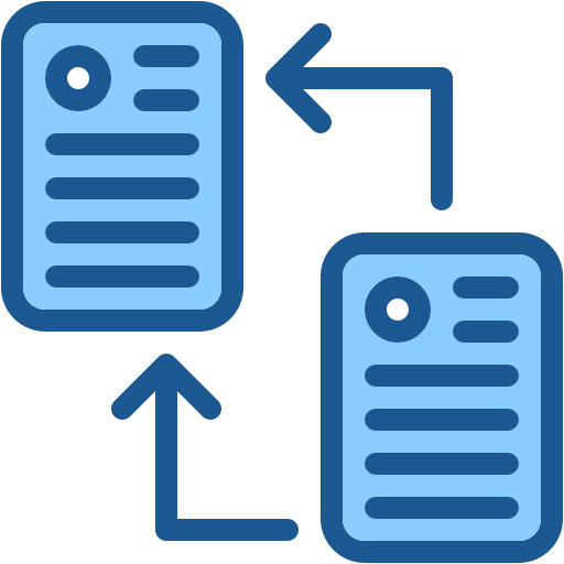 File sharing Generic color lineal-color icon