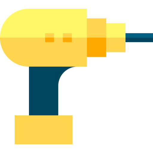 Drill Basic Straight Flat icon