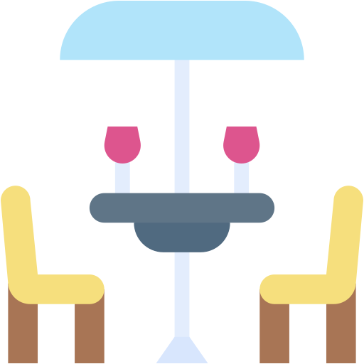 Dinner table Generic color fill icon