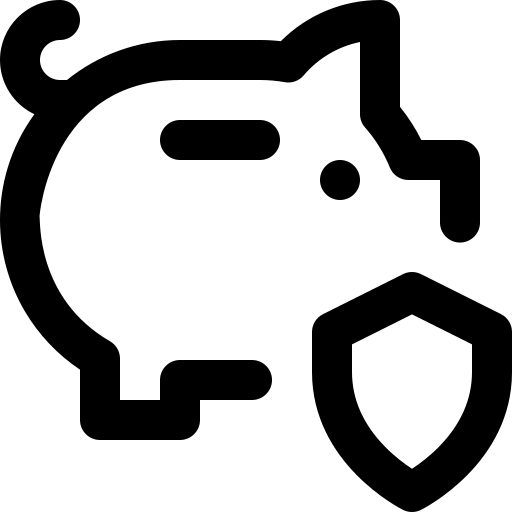 salvadanaio Super Basic Rounded Lineal icona