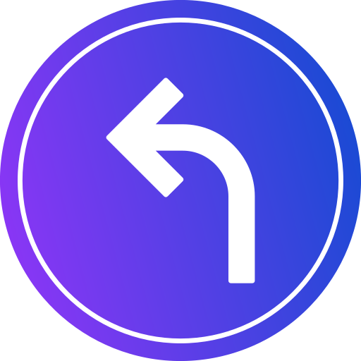 Turn Left Generic gradient fill icon