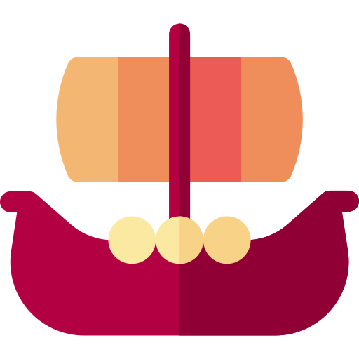 bateau viking Basic Rounded Flat Icône