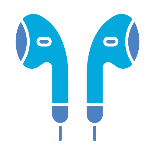 auriculares Generic color fill icono