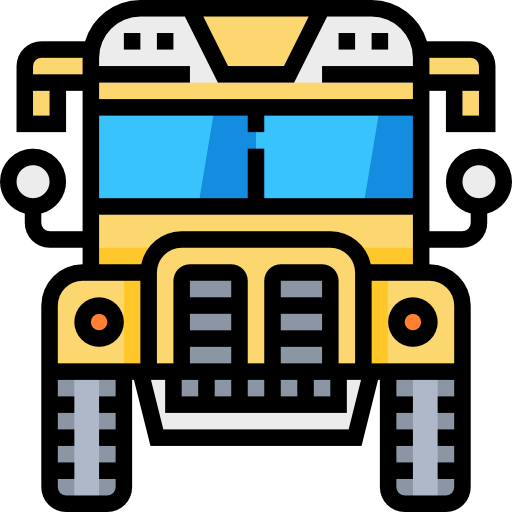 School bus Meticulous Lineal Color icon