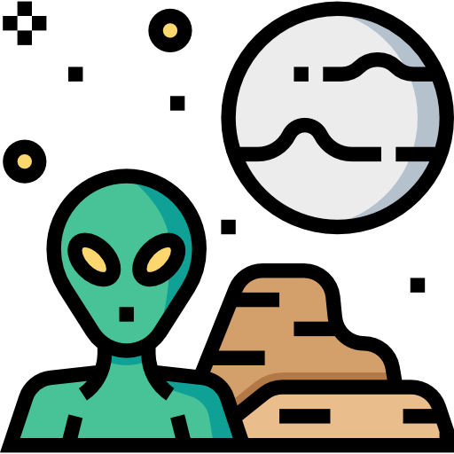 Extraterrestrial Meticulous Lineal Color icon