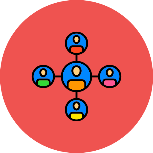 diagramma organizzativo Generic color lineal-color icona