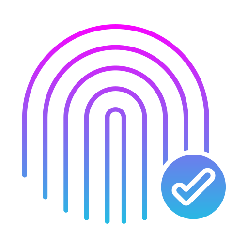 scanner delle impronte digitali Generic gradient fill icona