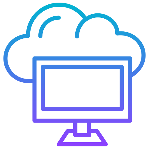 cloud computing Generic gradient outline Icône