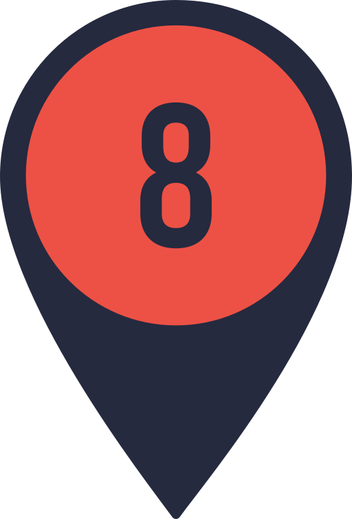 Number 8 Generic color fill icon