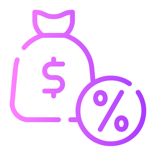 Interest rate Generic gradient outline icon