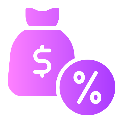 Interest rate Generic gradient fill icon