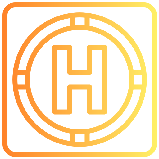 Heliport Generic gradient outline icon