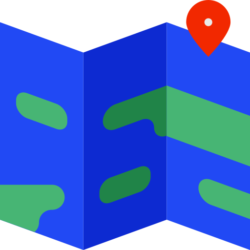 mapa i lokalizacja Generic color fill ikona