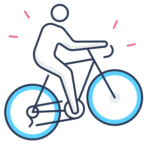 Cyclist Generic color fill icon
